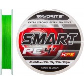 Шнур Favorite Smart PE 4x 150м (салат.) # 0.4 / 0.104мм 3кг