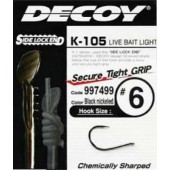 Крючок Decoy K-105 Live bait light 10, 12шт.
