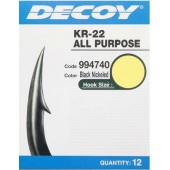 Крючок Decoy KR-22 Black Nickeled 1, 10 шт.