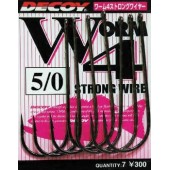 Крючок Decoy Worm 4 Strong Wire 1/0, 9 шт