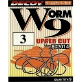 Крючок Decoy Worm 9 Upper Cut 3, 9шт