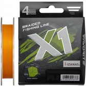 Шнур Favorite X1 PE 4x 150m (orange) # 0.8 / 0.148mm 15lb / 6.8kg